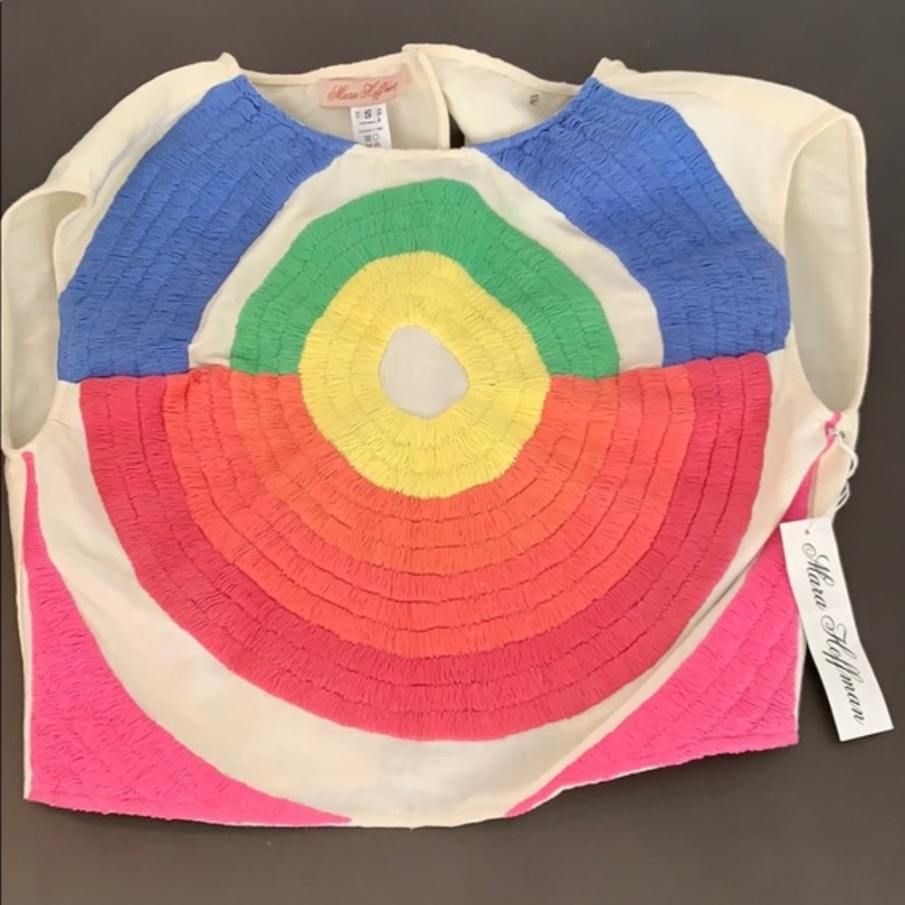 Mara Hoffman linen electro light stone top